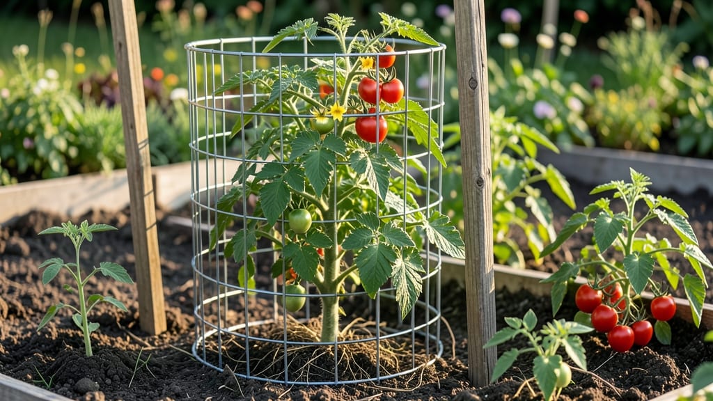 Wire Mesh Tomato Cages: Lightweight Flexibility That Stands Up to Wind and Rain