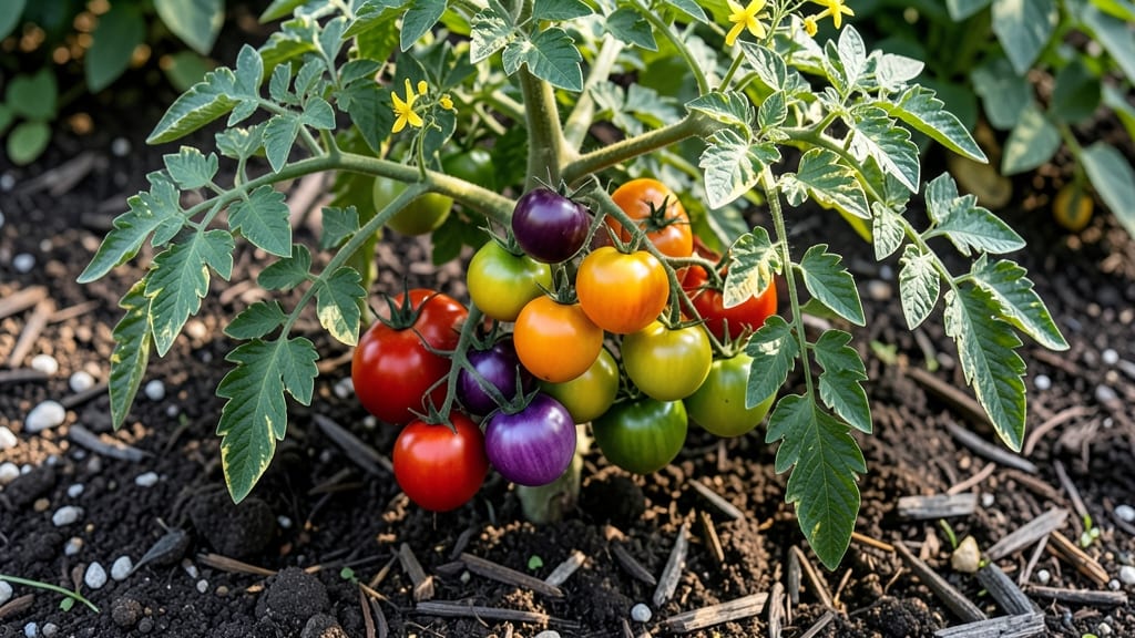 Heirloom Rainbow Blend Tomato: Vibrant Striped Variety for Containers and Small Gardens
