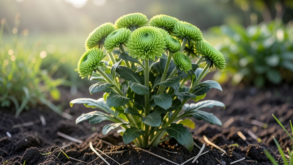 Green Pom Pom Chrysanthemum: Bold Striped Perennial That Thrives in Pots